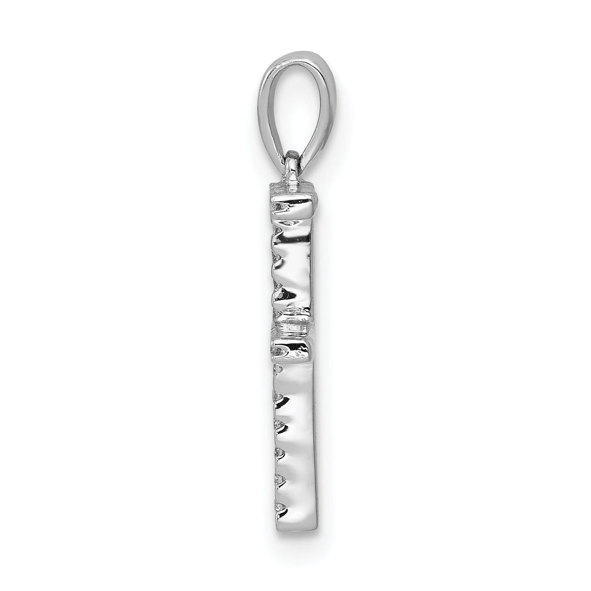 14K White Gold Diamond Letter F Initial Pendant-PM5222F-013-WA