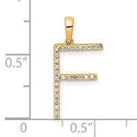 14K Diamond Letter F Initial Pendant-PM5222F-013-YA