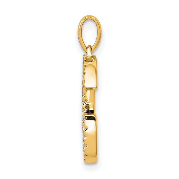 14K Diamond Letter G Initial Pendant-PM5222G-010-YA