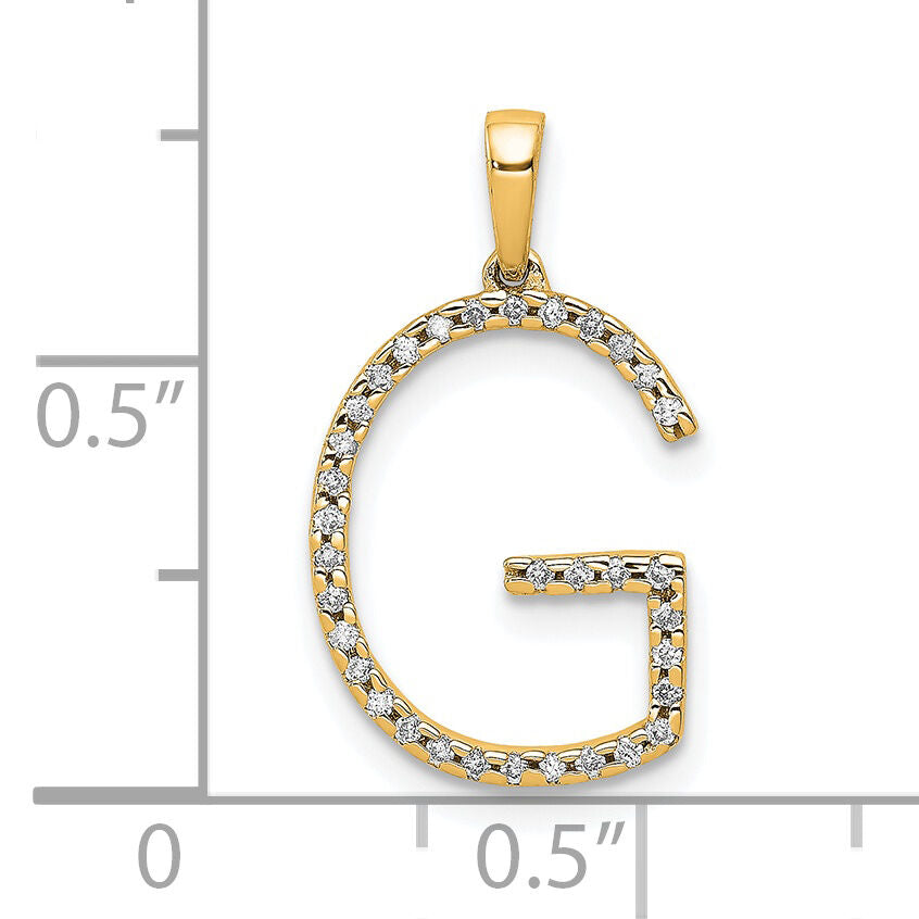 14K Diamond Letter G Initial Pendant-PM5222G-010-YA