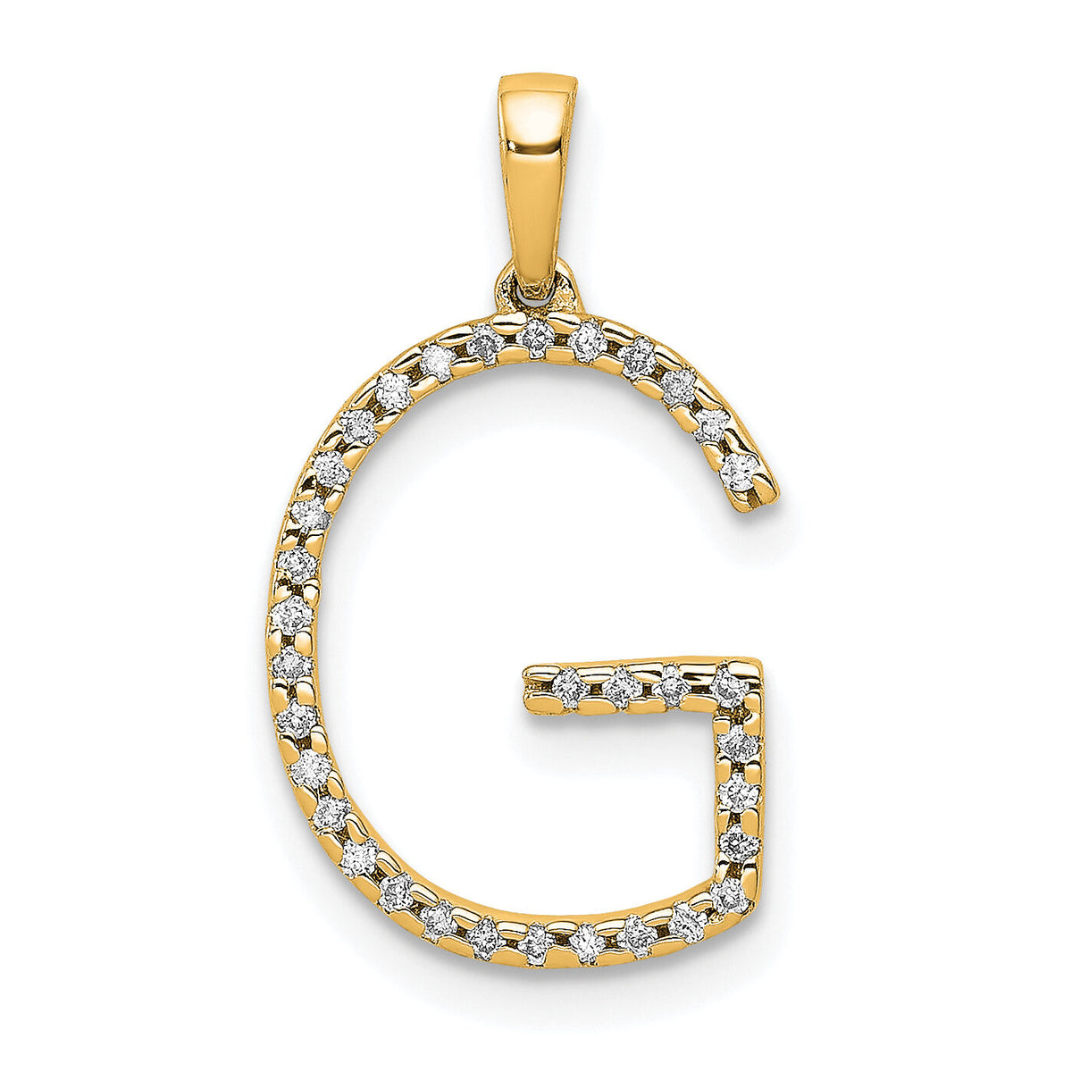 14K Diamond Letter G Initial Pendant-PM5222G-010-YA
