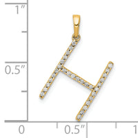 14K Diamond Letter H Initial Pendant-PM5222H-010-YA