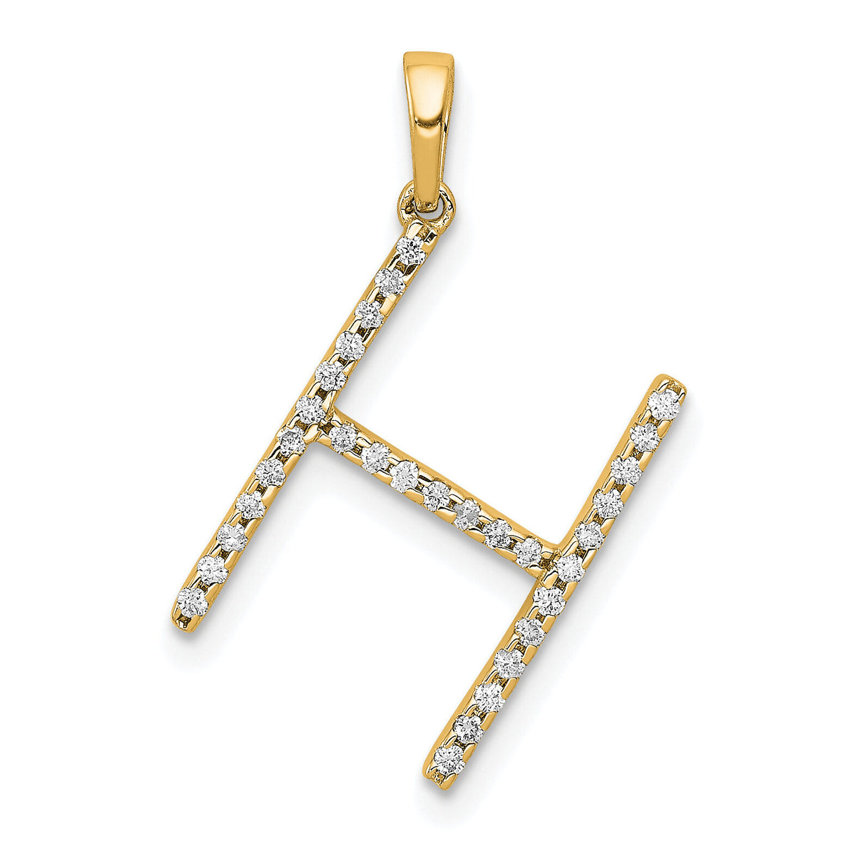 14K Diamond Letter H Initial Pendant-PM5222H-010-YA