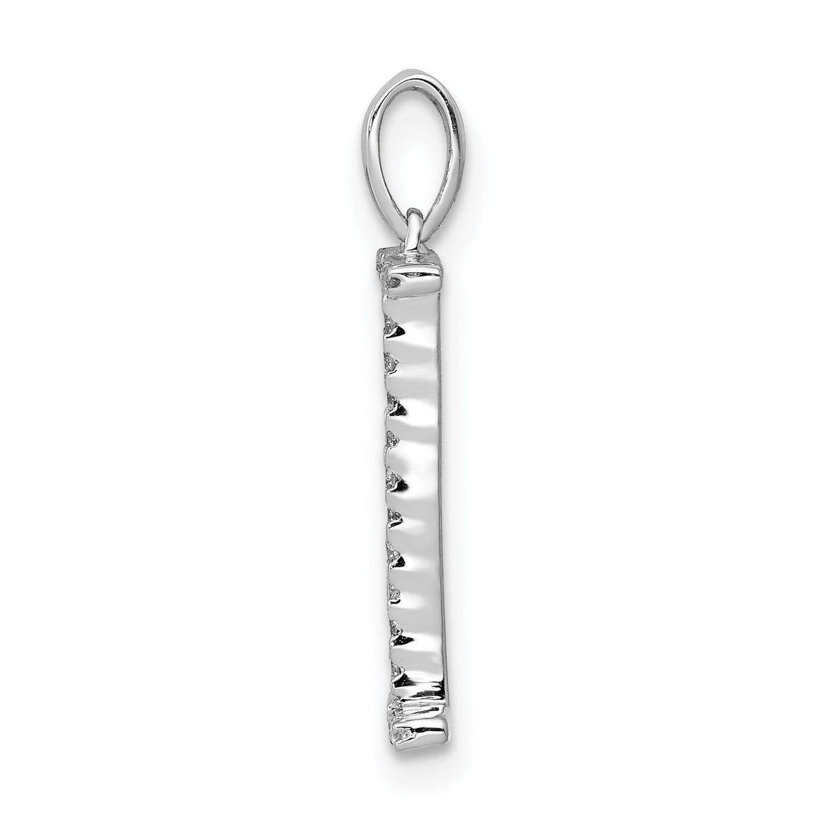 14K White Gold Diamond Letter I Initial Pendant-PM5222I-010-WA