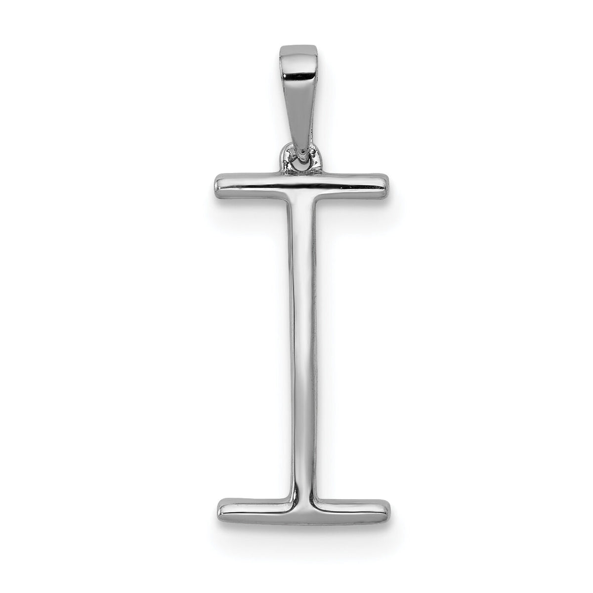 14K White Gold Diamond Letter I Initial Pendant-PM5222I-010-WA