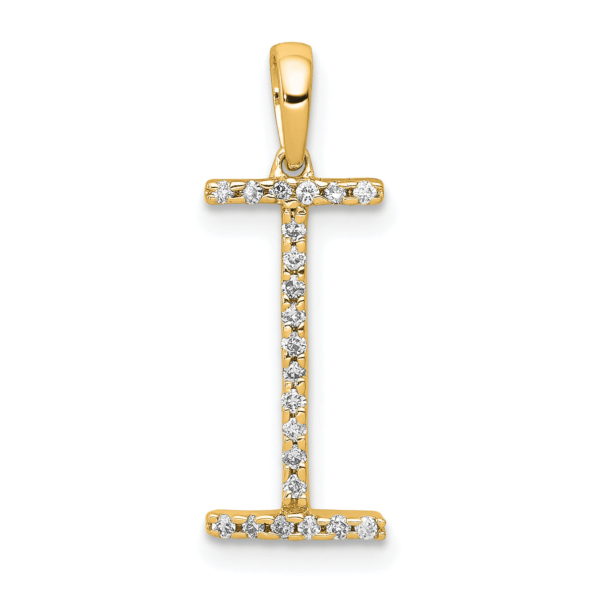 14K Diamond Letter I Initial Pendant-PM5222I-010-YA