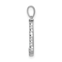 14K White Gold Diamond Letter J Initial Pendant-PM5222J-010-WA