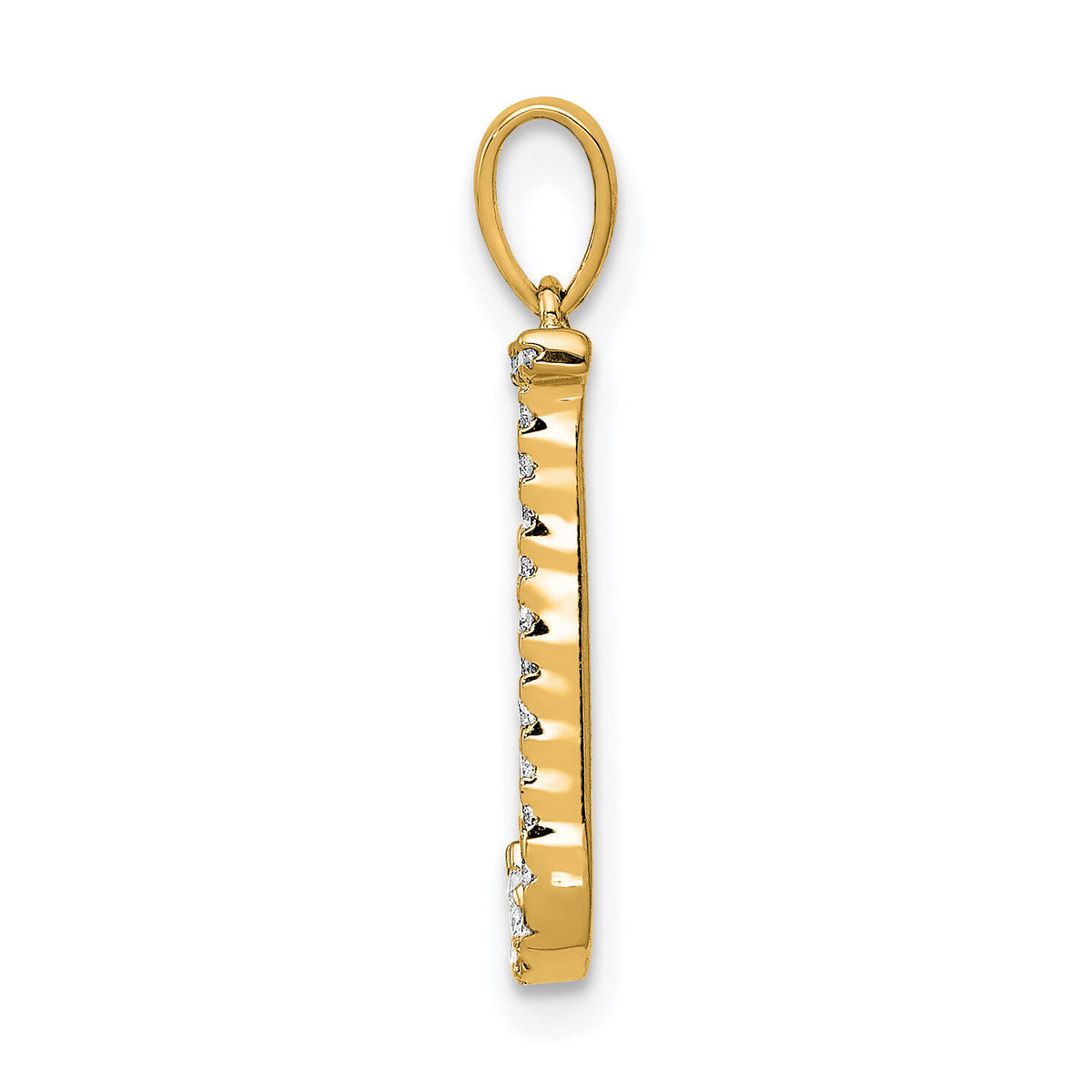 14K Diamond Letter J Initial Pendant-PM5222J-010-YA
