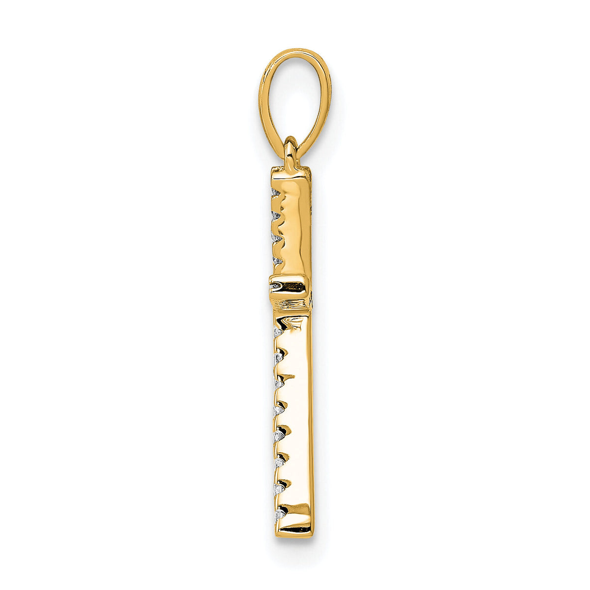 14K Diamond Letter K Initial Pendant-PM5222K-010-YA