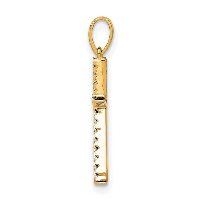 14K Diamond Letter K Initial Pendant-PM5222K-010-YA