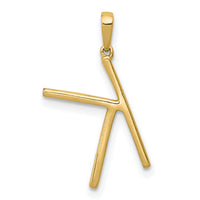 14K Diamond Letter K Initial Pendant-PM5222K-010-YA