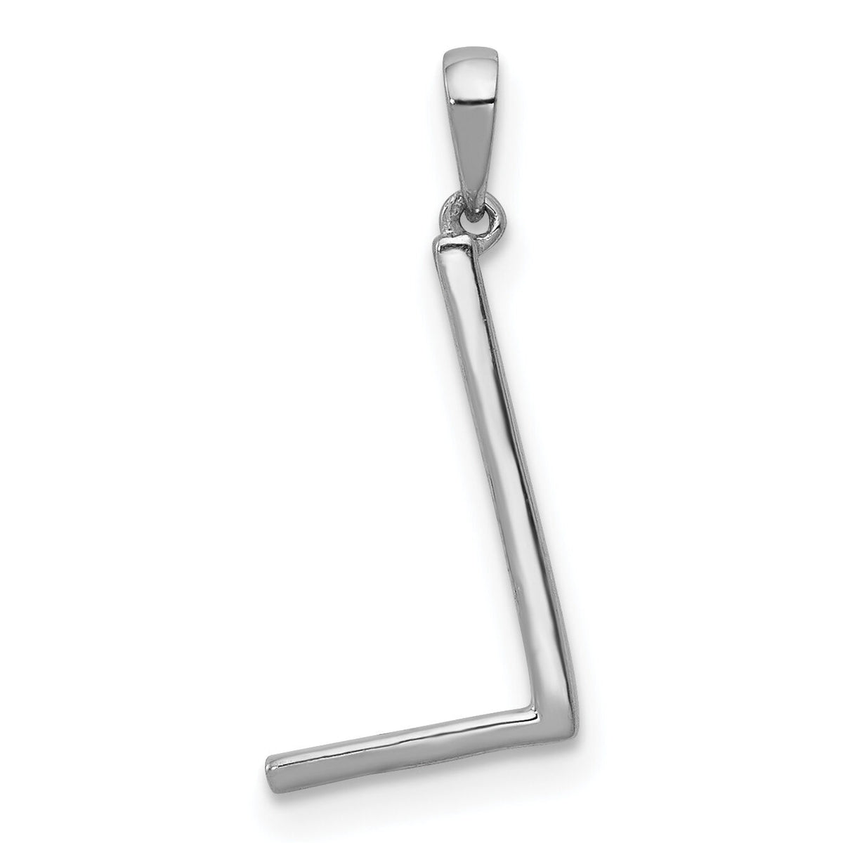 14K White Gold Diamond Letter L Initial Pendant-PM5222L-006-WA
