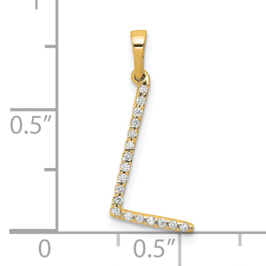 14K Diamond Letter L Initial Pendant-PM5222L-006-YA