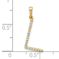 14K Diamond Letter L Initial Pendant-PM5222L-006-YA
