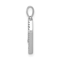 14K White Gold Diamond Letter N Initial Pendant-PM5222N-010-WA