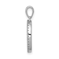 14K White Gold Diamond Letter O Initial Pendant-PM5222O-010-WA