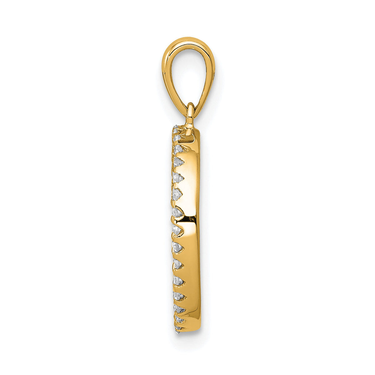 14K Diamond Letter O Initial Pendant-PM5222O-010-YA
