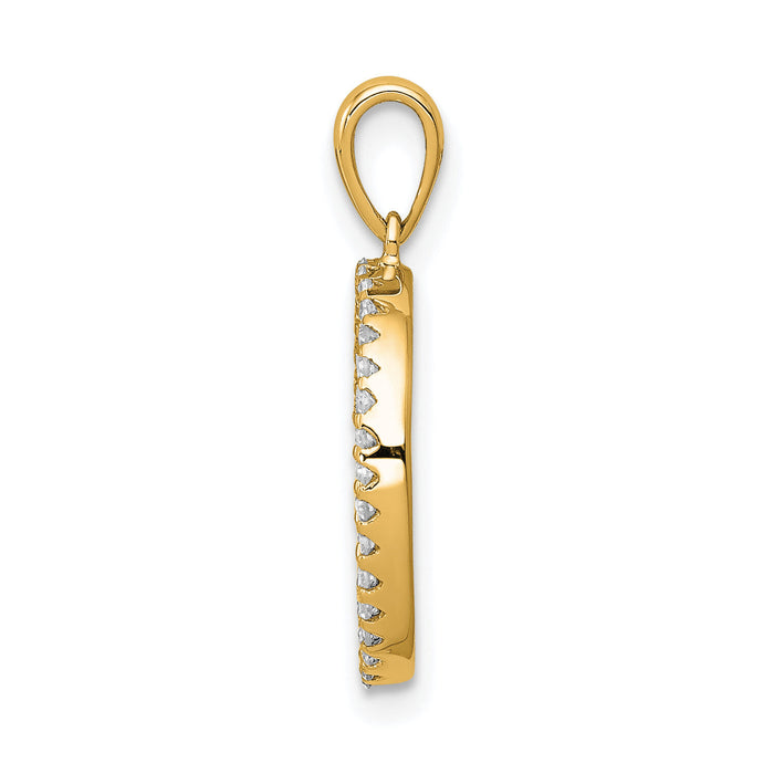 14K Diamond Letter O Initial Pendant-PM5222O-010-YA