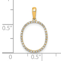 14K Diamond Letter O Initial Pendant-PM5222O-010-YA