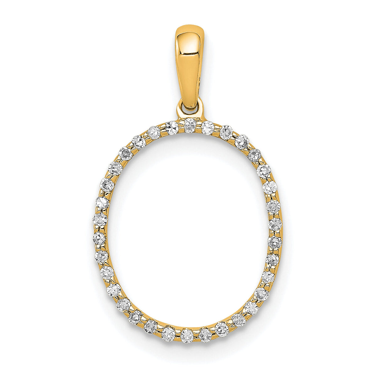 14K Diamond Letter O Initial Pendant-PM5222O-010-YA