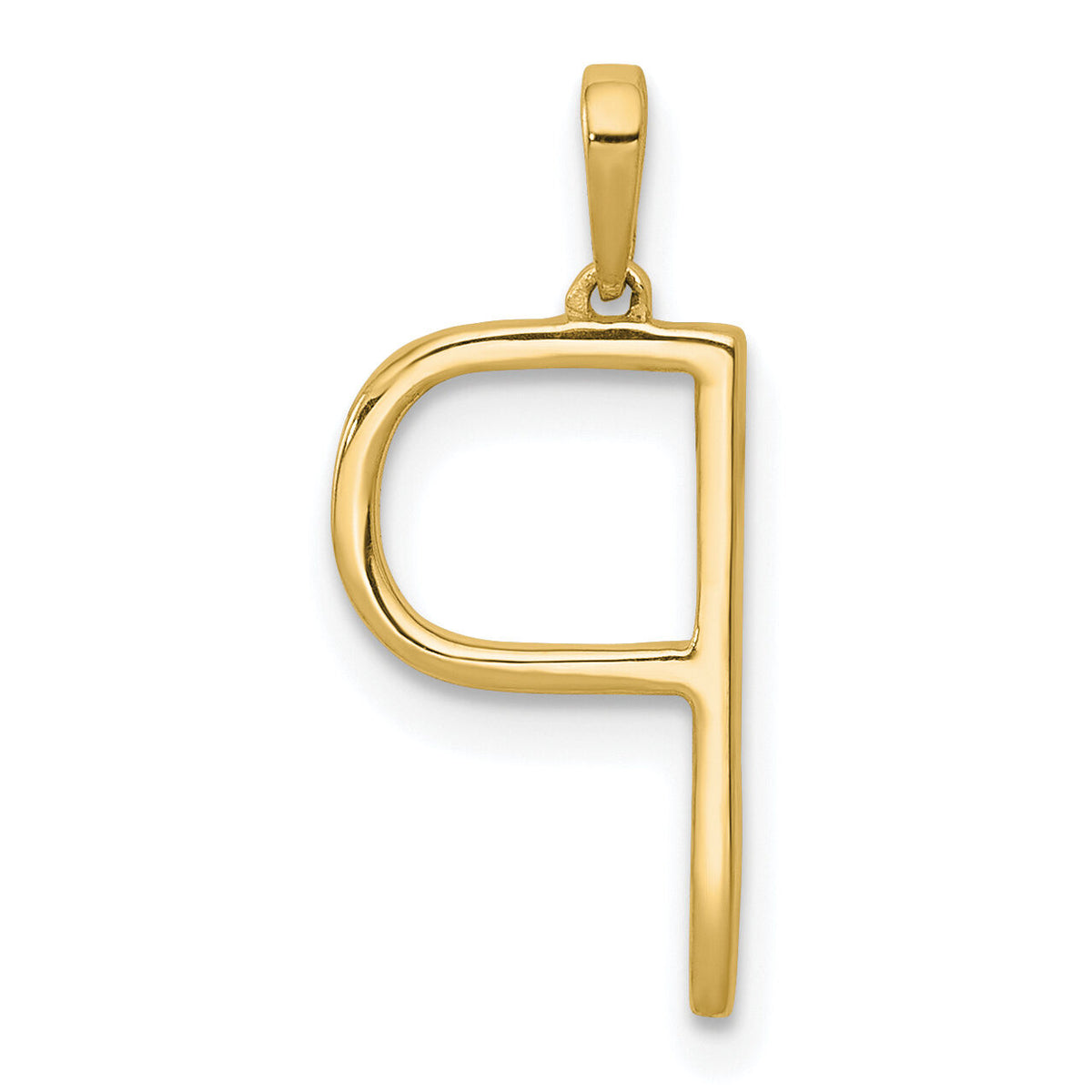 14K Diamond Letter P Initial Pendant-PM5222P-010-YA