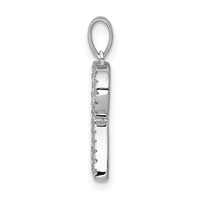 14K White Gold Diamond Letter R Initial Pendant-PM5222R-010-WA