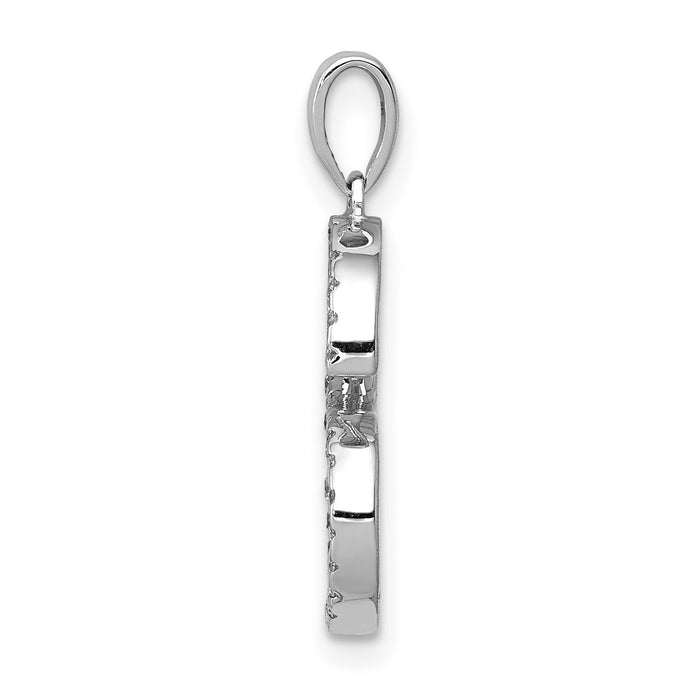 14K White Gold Diamond Letter S Initial Pendant-PM5222S-016-WA