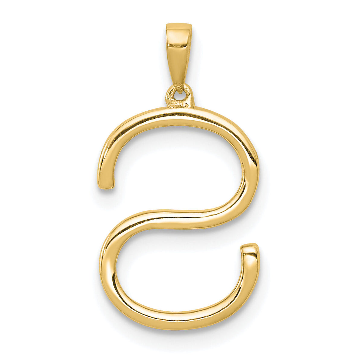14K Diamond Letter S Initial Pendant-PM5222S-016-YA