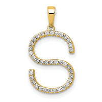 14K Diamond Letter S Initial Pendant-PM5222S-016-YA
