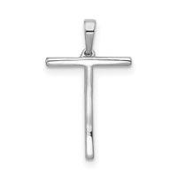 14K White Gold Diamond Letter T Initial Pendant-PM5222T-007-WA