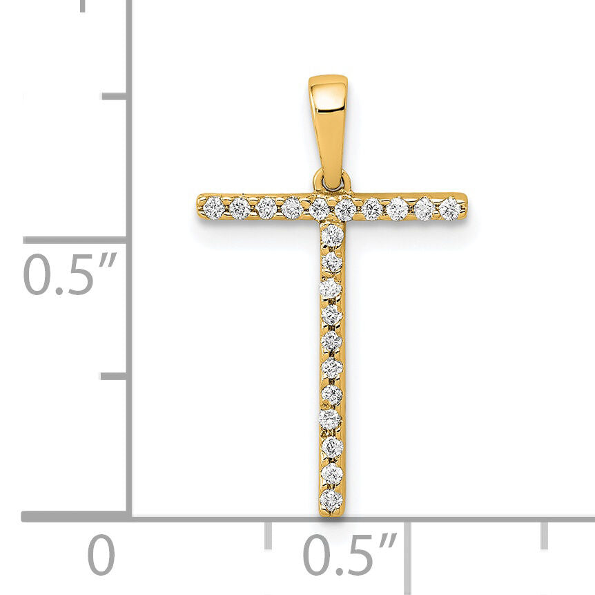 14K Diamond Letter T Initial Pendant-PM5222T-007-YA
