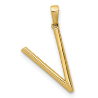 14K Diamond Letter V Initial Pendant-PM5222V-010-YA