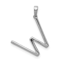 14K White Gold Diamond Letter W Initial Pendant-PM5222W-013-WA