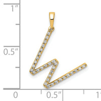 14K Diamond Letter W Initial Pendant-PM5222W-013-YA