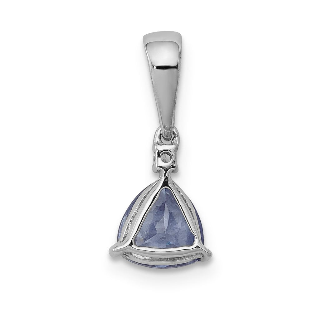 14k White Gold .72 Tanzanite Diamond Pendant-PM5232-TZ-002-WA
