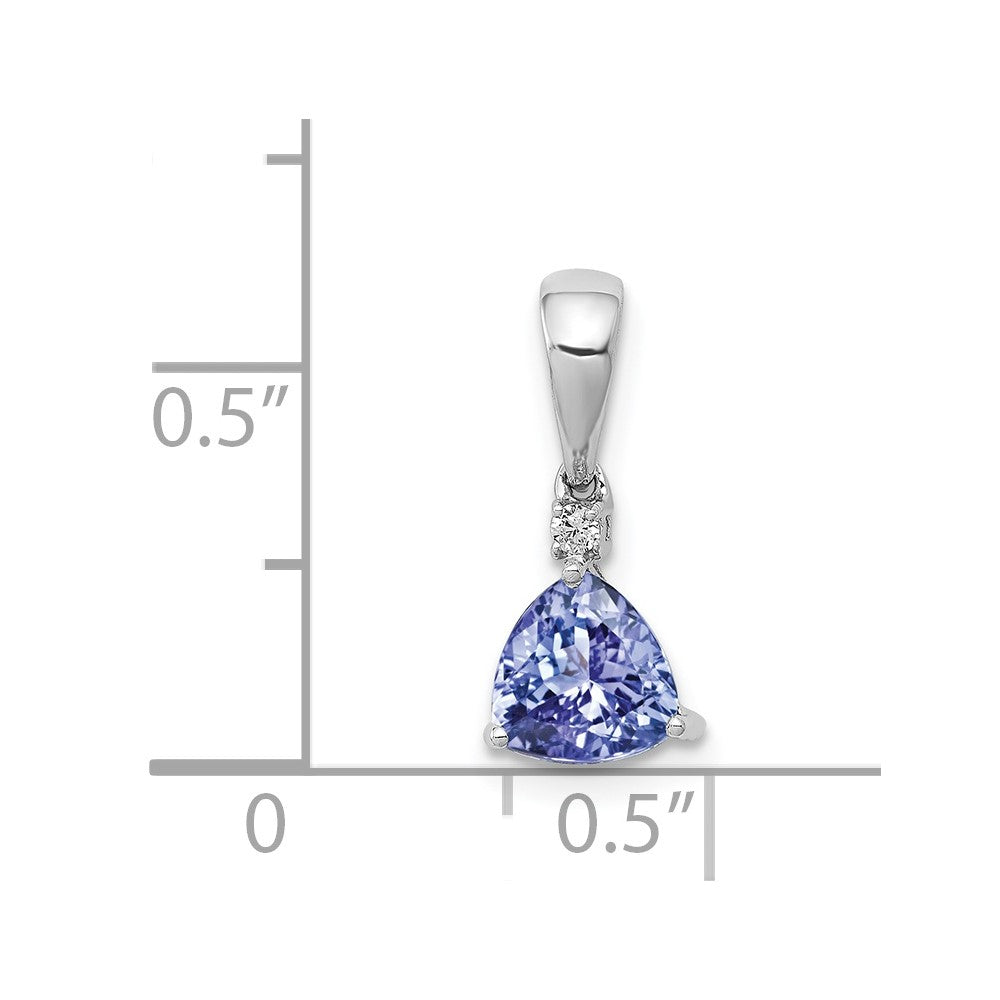 14k White Gold .72 Tanzanite Diamond Pendant-PM5232-TZ-002-WA