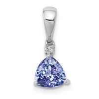 14k White Gold .72 Tanzanite Diamond Pendant-PM5232-TZ-002-WA