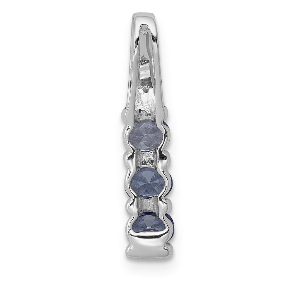14k White Gold .60 Tanzanite and Diamond Chain Slide-PM5235-TZ-001-WA