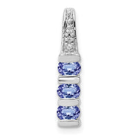 14k White Gold .60 Tanzanite and Diamond Chain Slide-PM5235-TZ-001-WA
