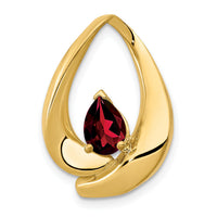 14k 7x5mm Pear Garnet Slide-PM5238-GA-Y