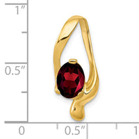 14k 8x6mm Oval Garnet Slide-PM5239-GA-Y