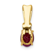 14k w/Rhodium Diamond and .66 Oval Ruby Pendant-PM5251-RU-005-YA