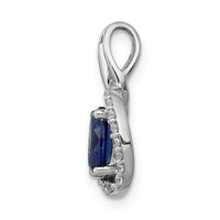 14k White Gold Diamond and .85 Sapphire Halo Pendant-PM5261-SA-013-WA