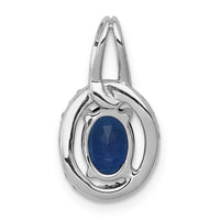 14k White Gold Diamond and .85 Sapphire Halo Pendant-PM5261-SA-013-WA