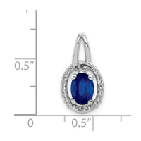 14k White Gold Diamond and .85 Sapphire Halo Pendant-PM5261-SA-013-WA