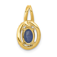 14k Diamond and .85 Sapphire Halo Pendant-PM5261-SA-013-YA