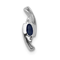 14k White Gold .01ct Diamond and .33 Sapphire Pendant-PM5262-SA-001-WA