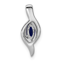 14k White Gold  Diamond and Marquise .29 Sapphire Pendant-PM5265-SA-004-WA