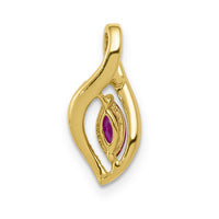 14k Diamond and Marquise .32 Ruby Pendant-PM5267-RU-005-YA
