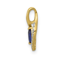 14k Diamond and Marquise .37 Sapphire Pendant-PM5267-SA-005-YA
